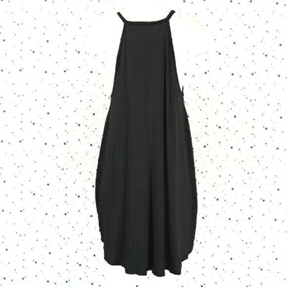 Sleeveless Dropped Armhole Swing Dress Black - Picture 5 of 9